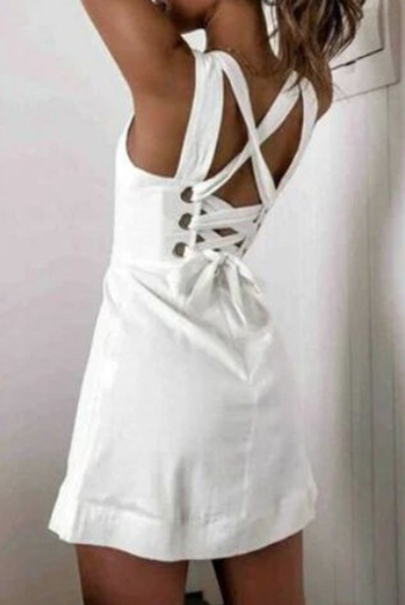 Women's Sleeveless Mini Dress - Fitted Bodice - Asymmetrical Layered Skirt - Chic Elegant Style by Lumina Vancouver