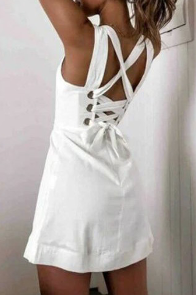 Women's Sleeveless Mini Dress - Fitted Bodice - Asymmetrical Layered Skirt - Chic Elegant Style by Lumina Vancouver