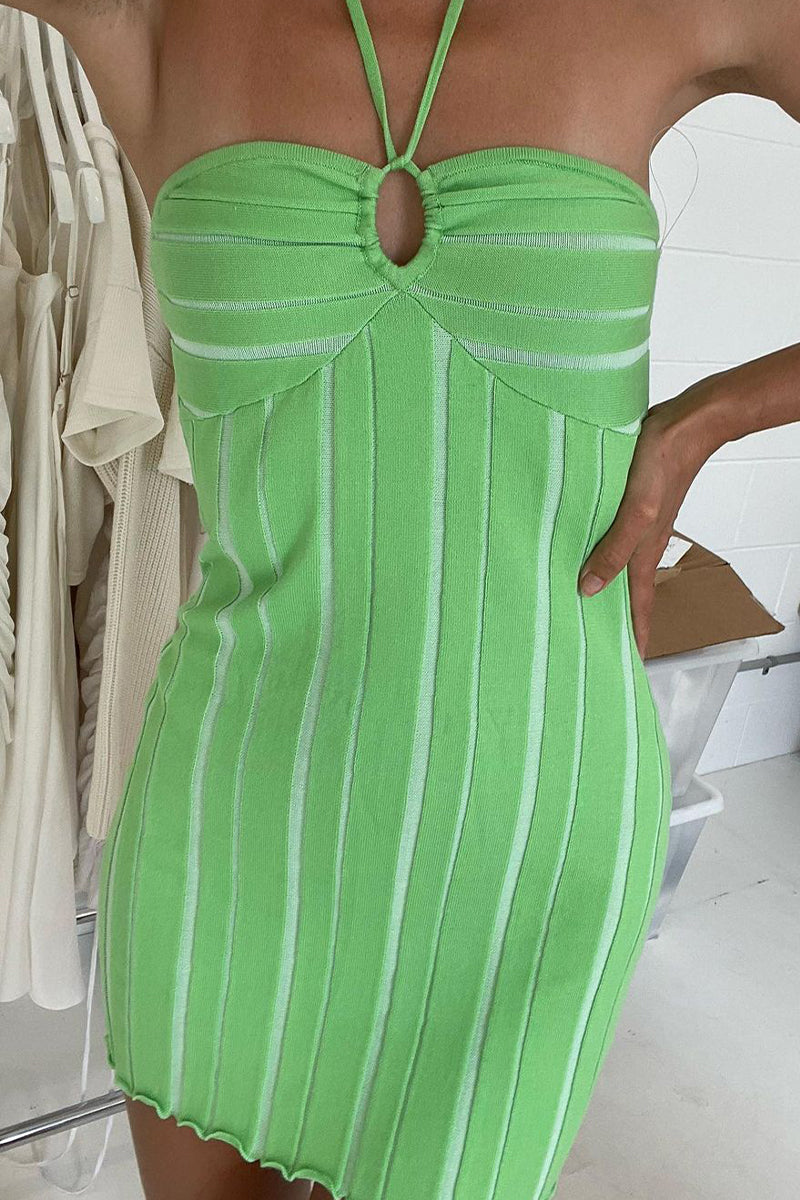 Women's Strapless Mini Dress - Ribbed Texture - Ruched Bust with Drawstring - Stretch Fit by Lumina Vancouver