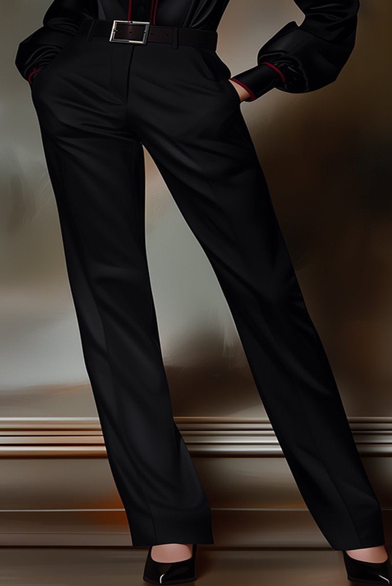 Isabelle | Classic Black Twill Pants - Lumina Vancouver - Lumina Vancouver