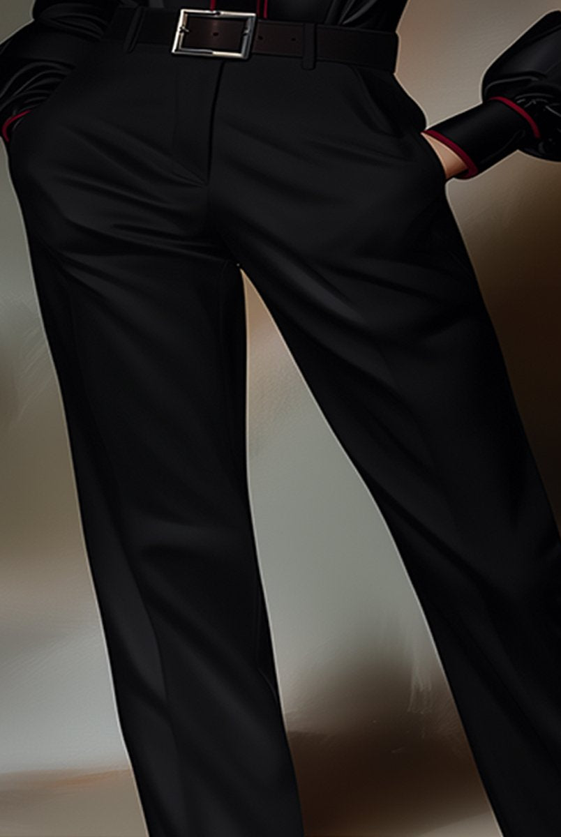 Isabelle | Classic Black Twill Pants - Lumina Vancouver - Lumina Vancouver