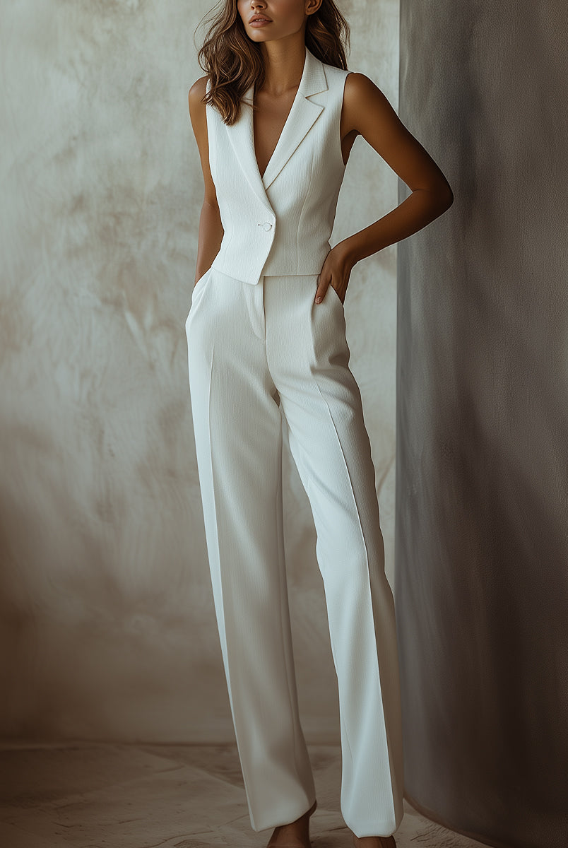 Isla | Sleeveless Blazer Suit Set - Lumina Vancouver - Lumina Vancouver