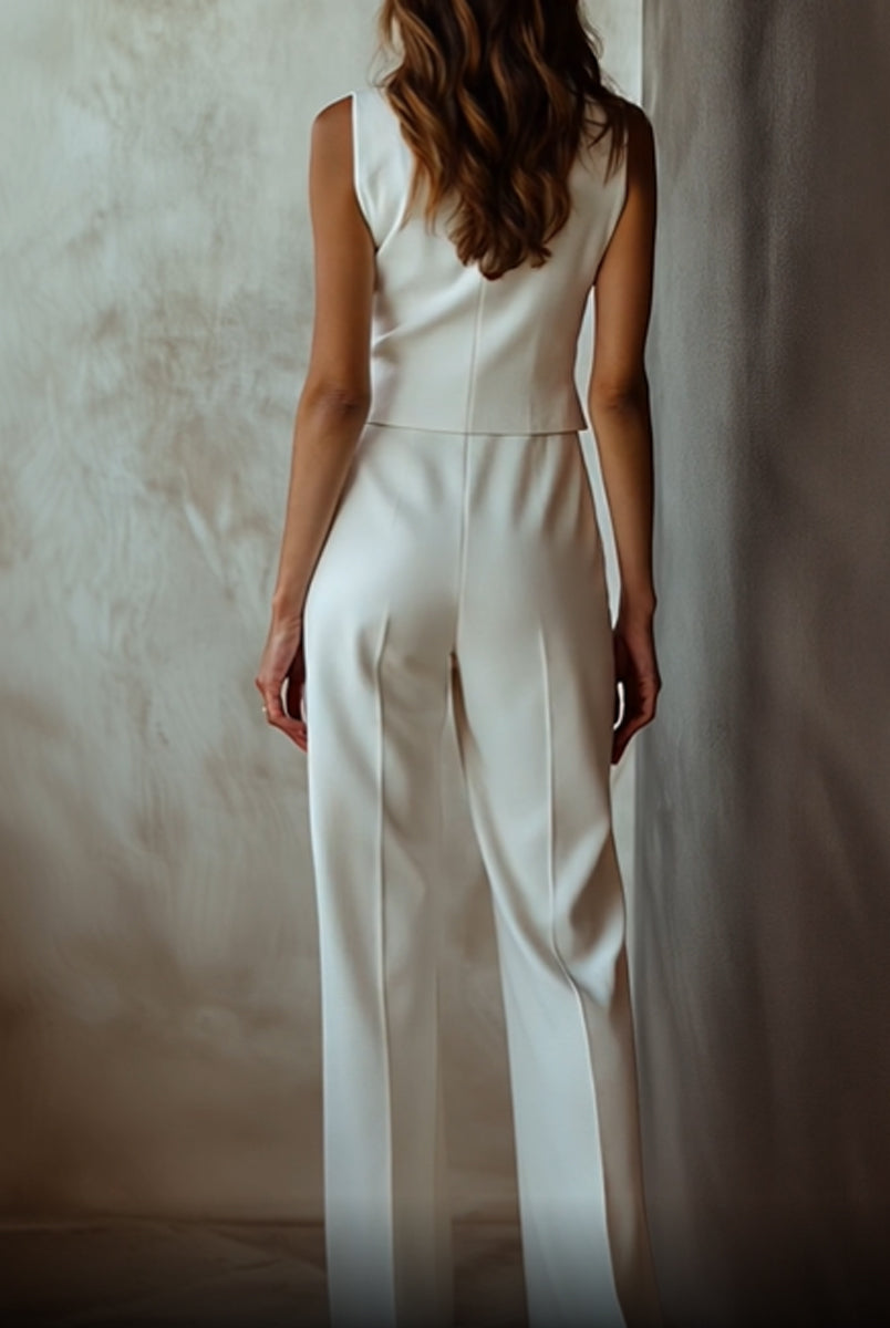 Isla | Sleeveless Blazer Suit Set - Lumina Vancouver - Lumina Vancouver