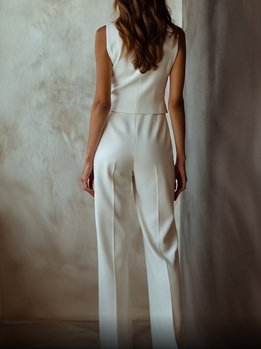 Isla | Sleeveless Blazer Suit Set - Lumina Vancouver - Lumina Vancouver