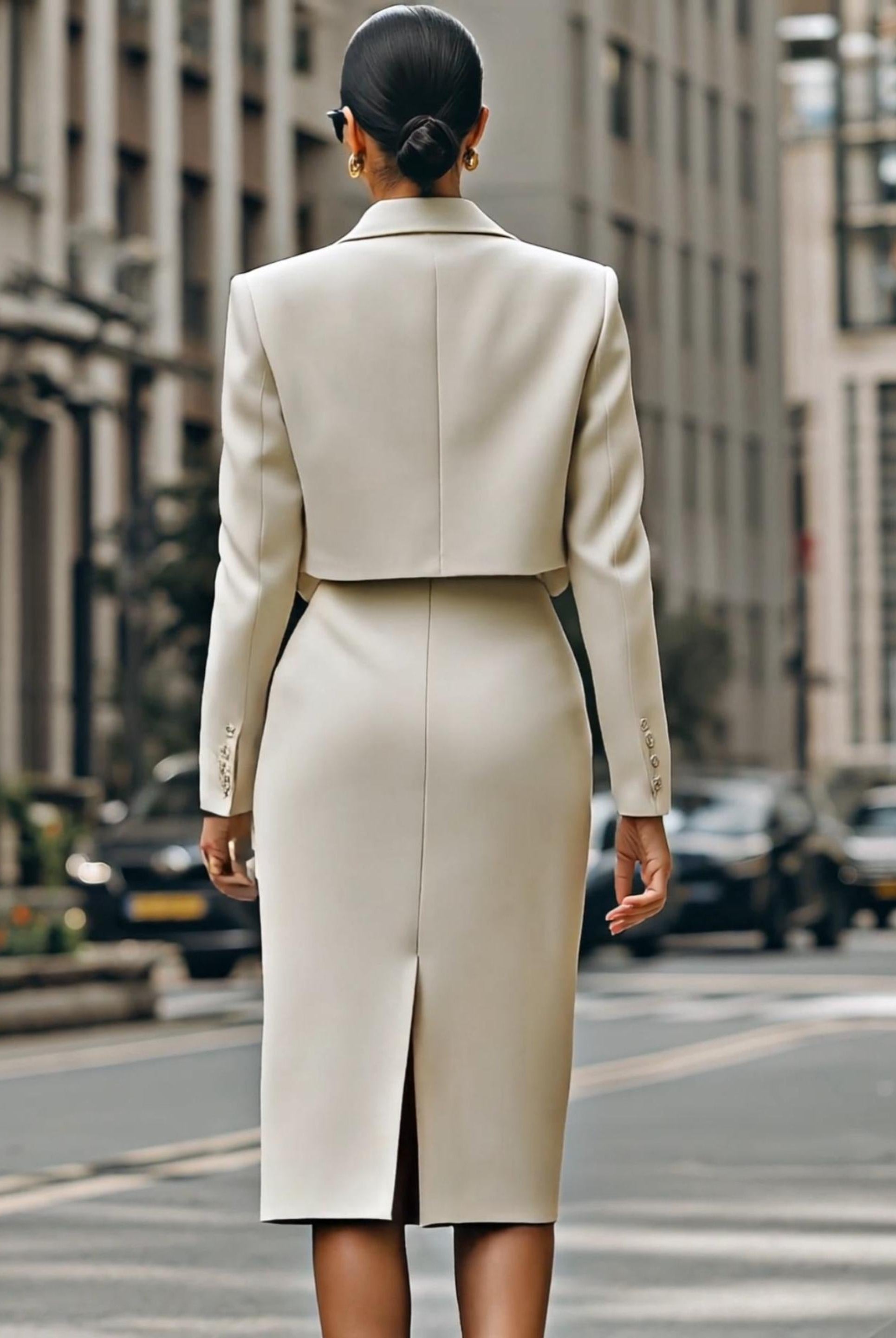 Vera | Cropped Blazer High Waist Set - Lumina Vancouver - Lumina Vancouver