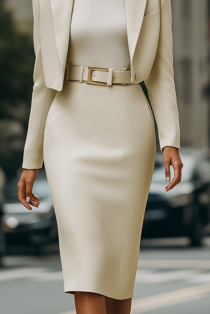 Vera | Cropped Blazer High Waist Set - Lumina Vancouver - Lumina Vancouver