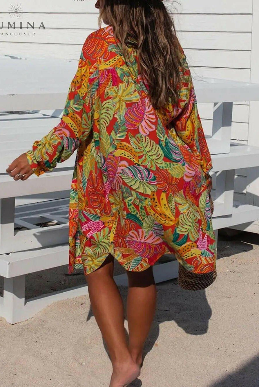 Leslie - Printed Button-Down Maxi Dress