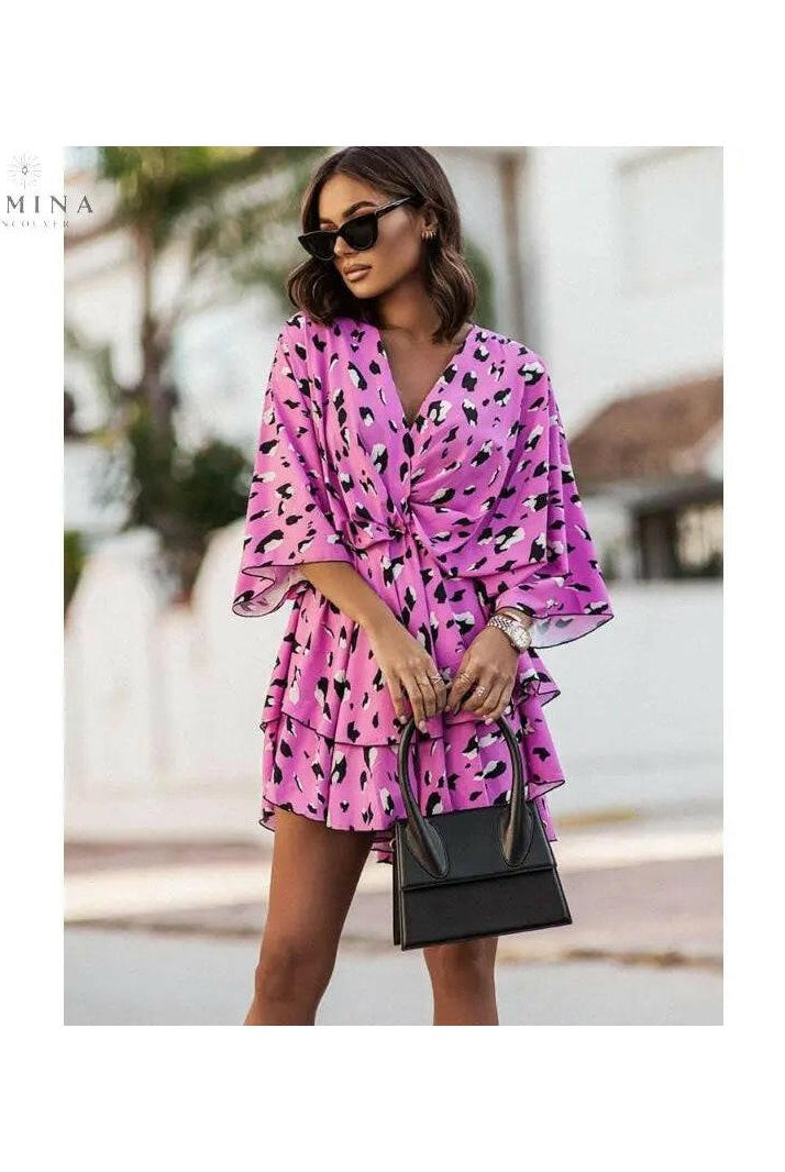 Valeria - Bohemian Floral Mini Dress