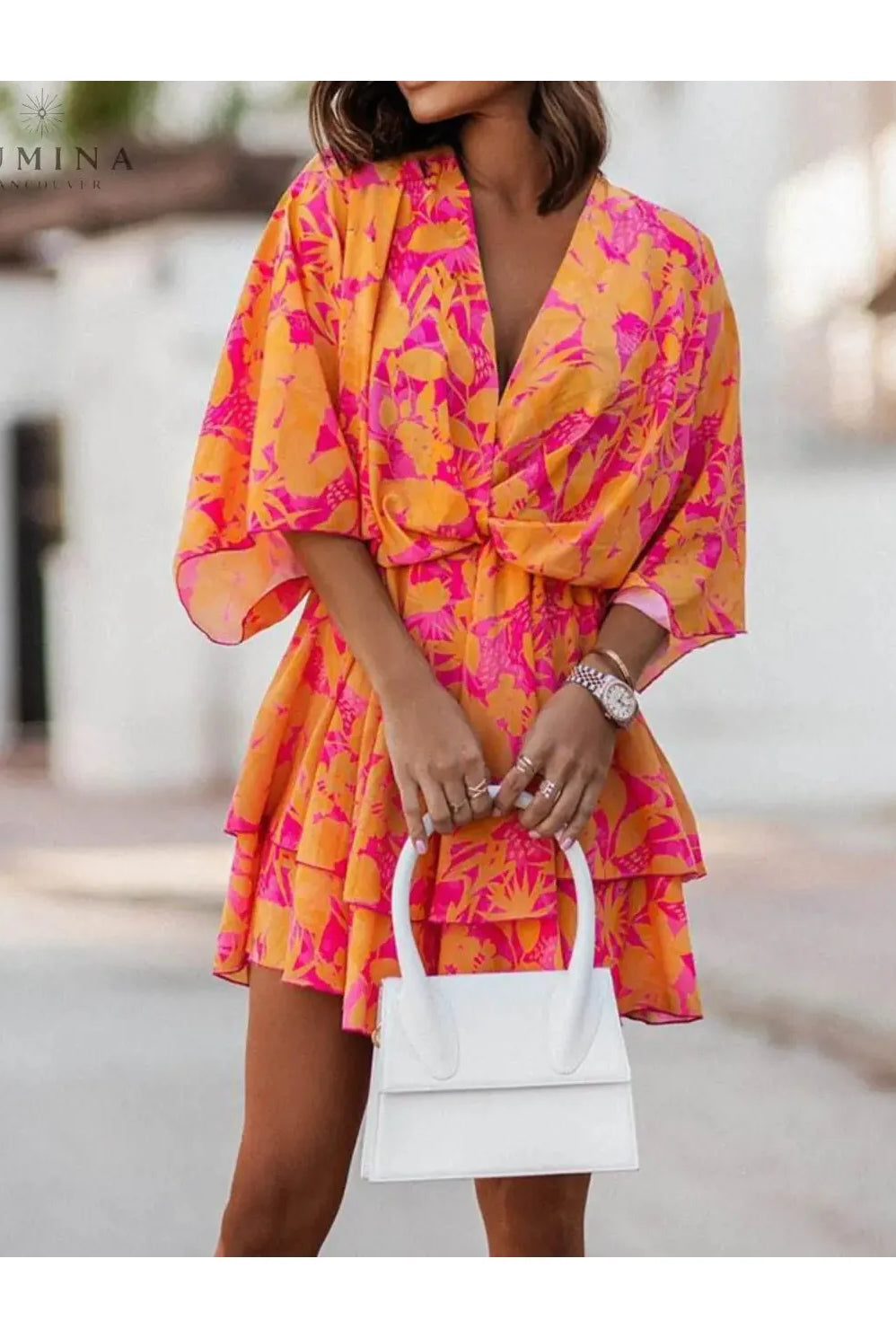 Valeria - Bohemian Floral Mini Dress