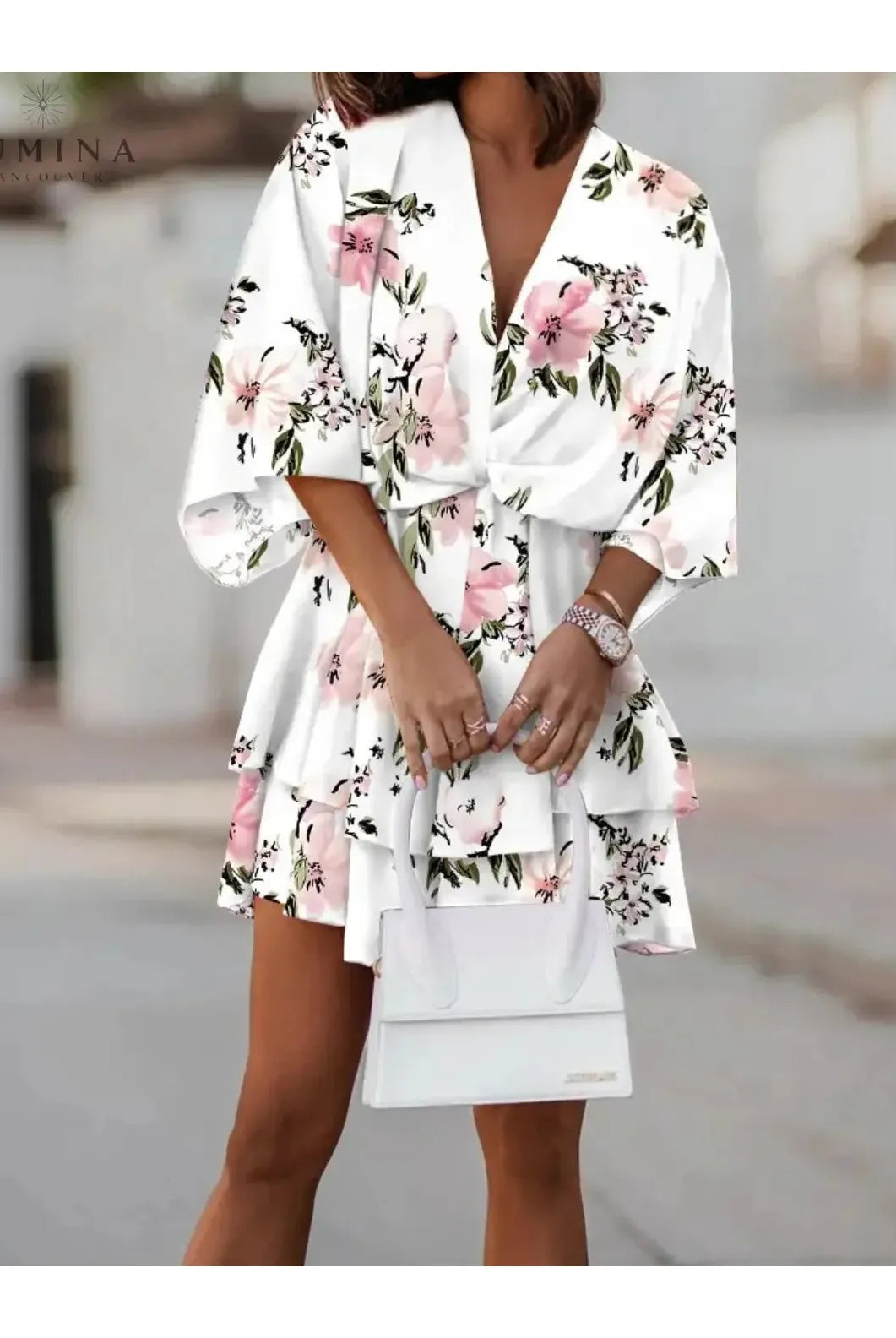 Valeria - Bohemian Floral Mini Dress