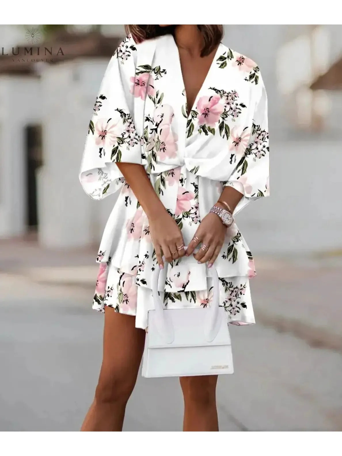 Valeria - Bohemian Floral Mini Dress