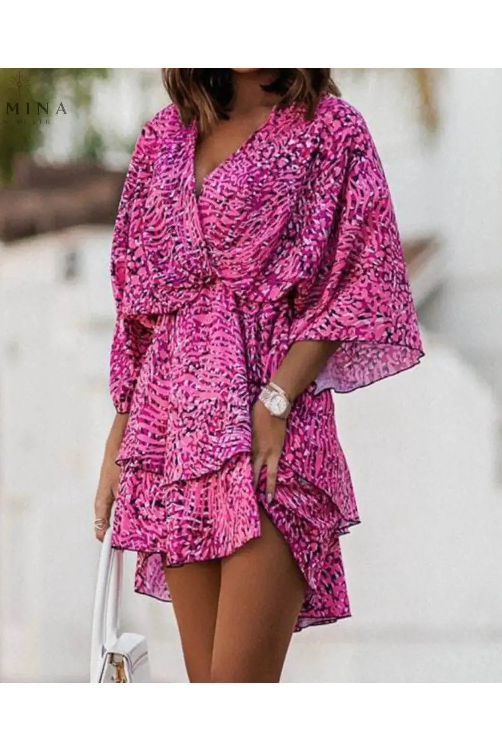 Valeria - Bohemian Floral Mini Dress