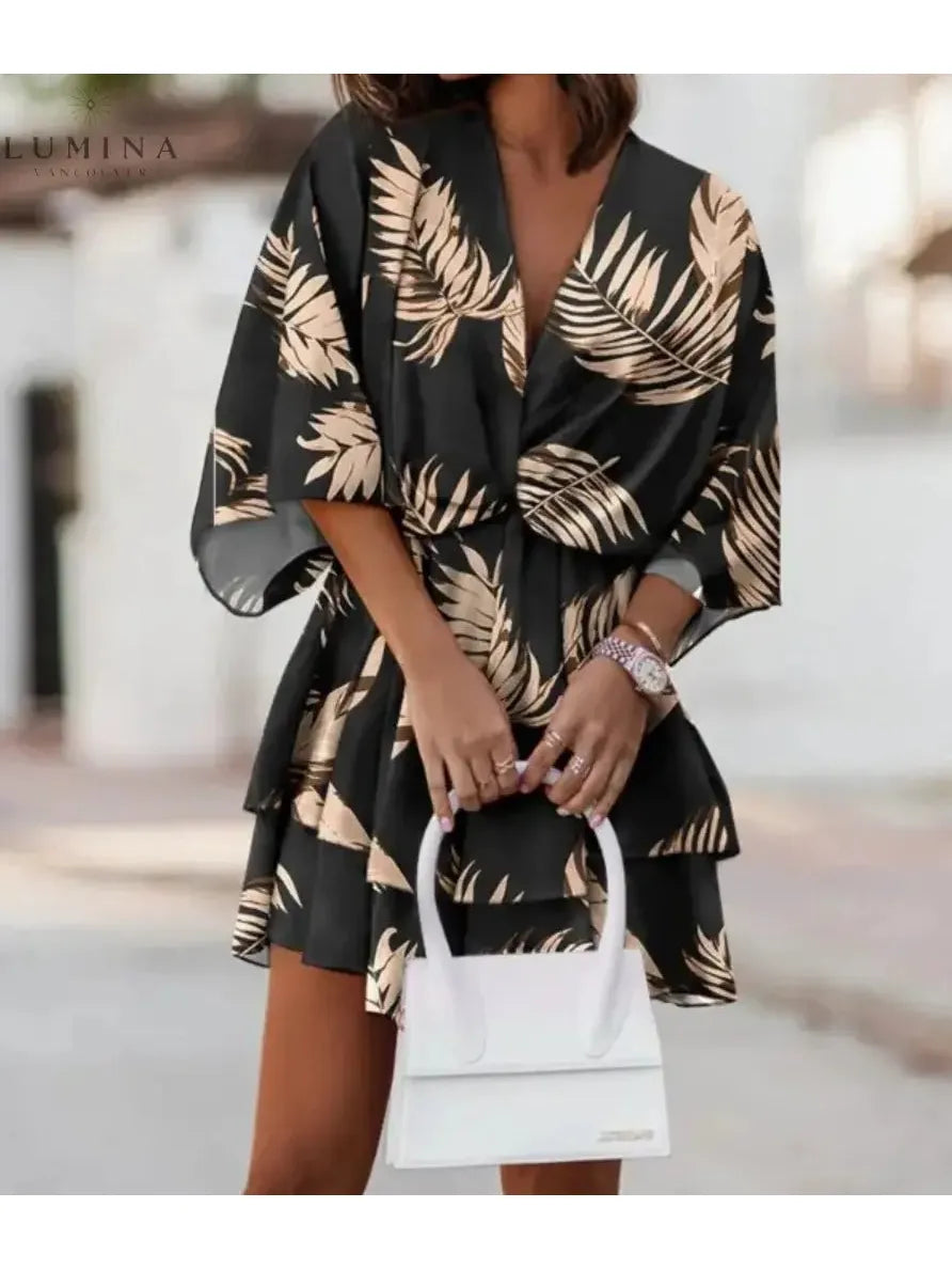 Valeria - Bohemian Floral Mini Dress