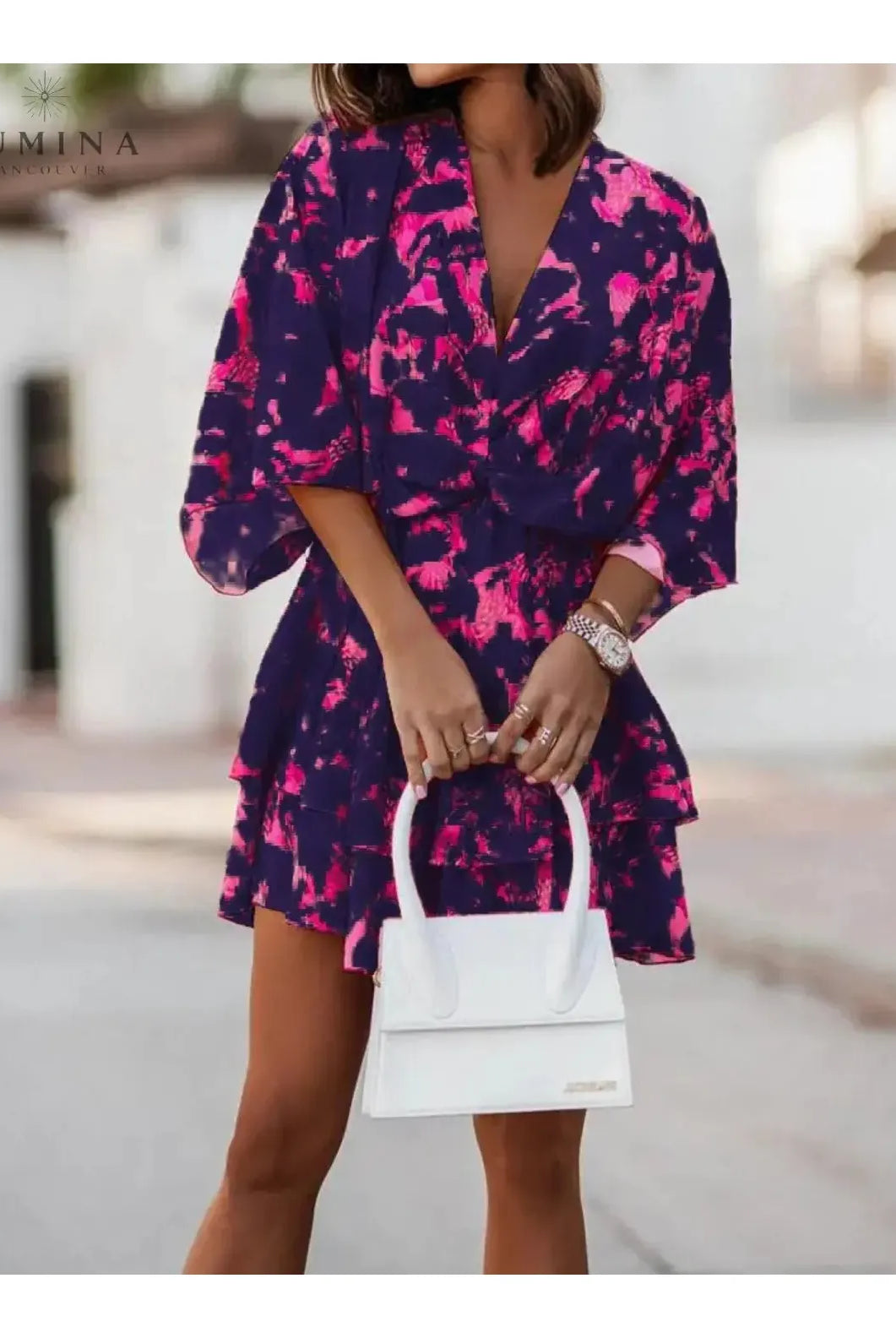 Valeria - Bohemian Floral Mini Dress