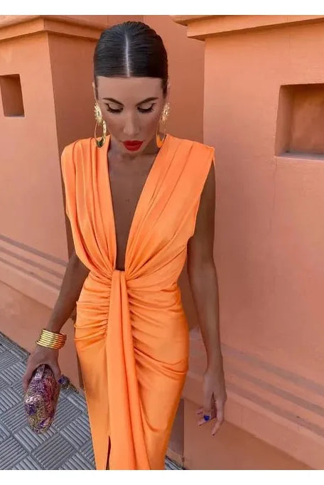 Yvaine - Elegant Pleated Dress