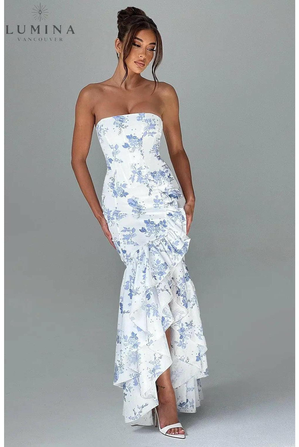 Riviera | Sleeveless Slit Ruffle Maxi Dress