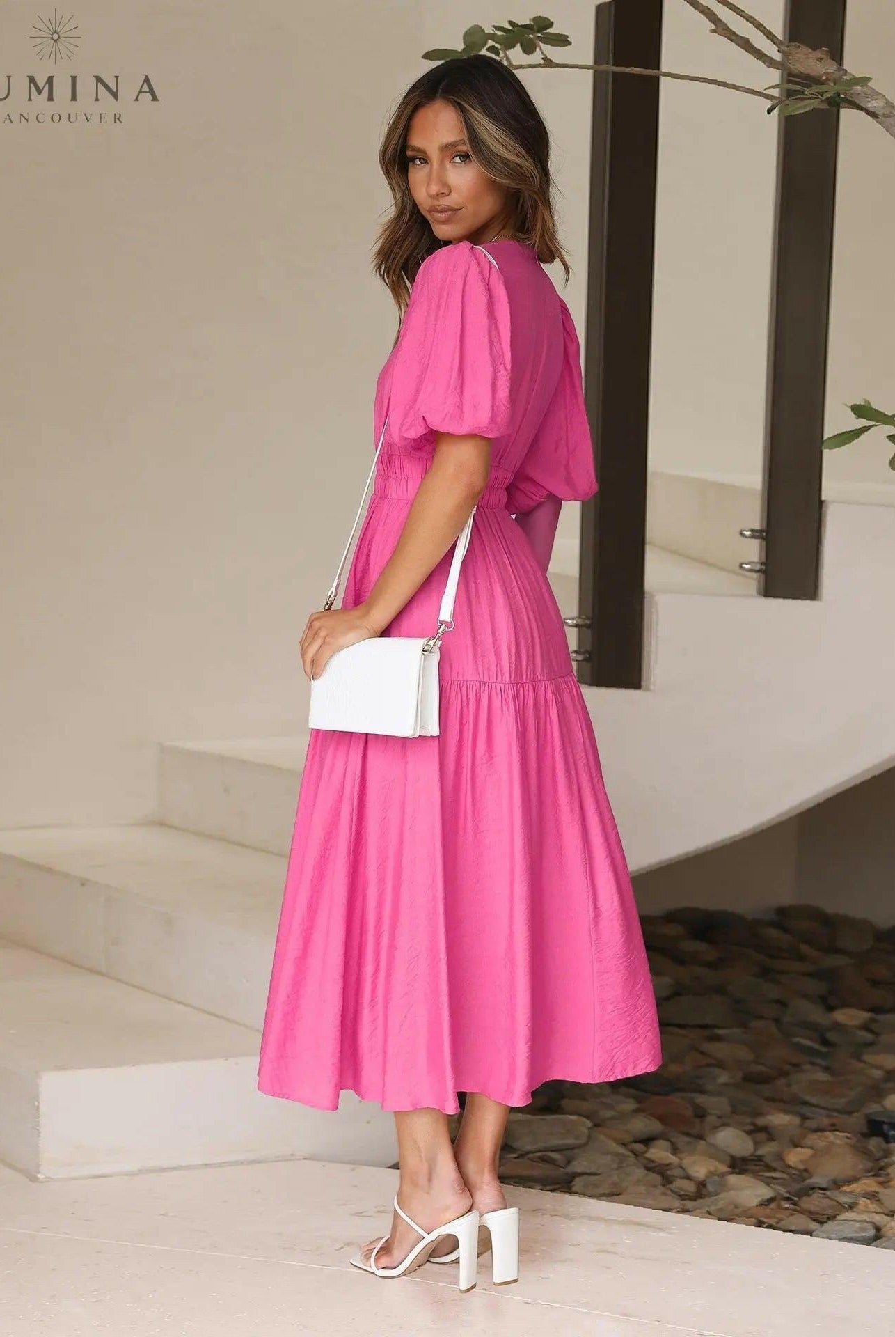 Avalon - Dress with Puff Sleeves