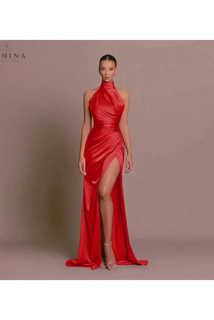 Cleo | Sleek Slit Gown