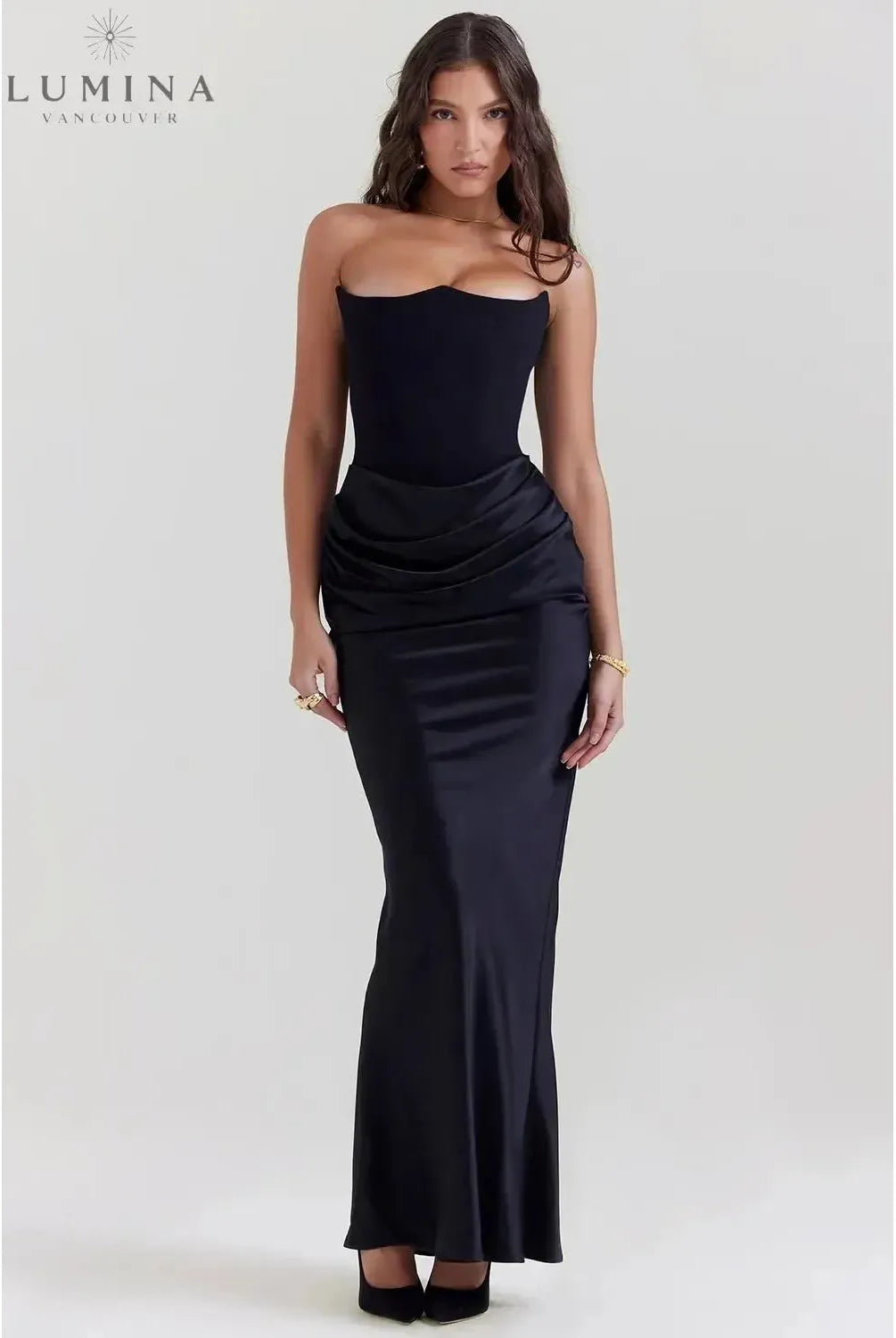 Victoria Noir | Sophisticated Black Maxi Dress