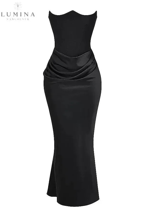 Victoria Noir | Sophisticated Black Maxi Dress