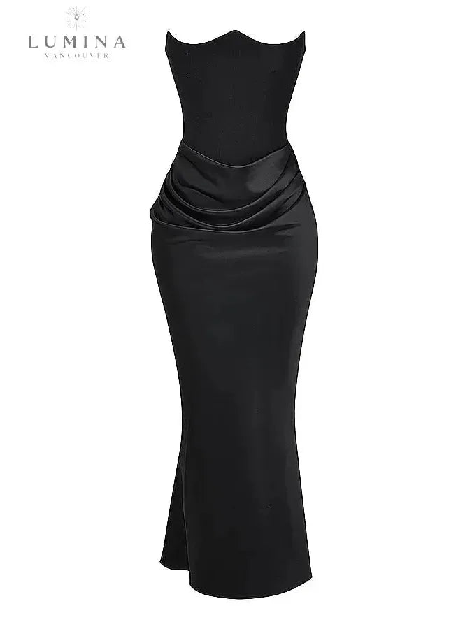 Victoria Noir | Sophisticated Black Maxi Dress