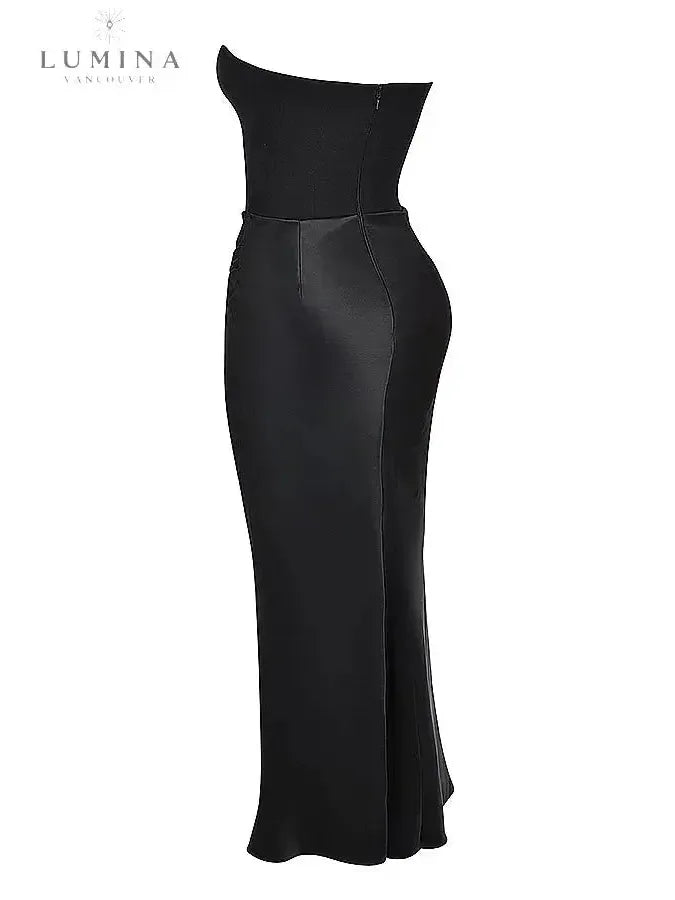 Victoria Noir | Sophisticated Black Maxi Dress