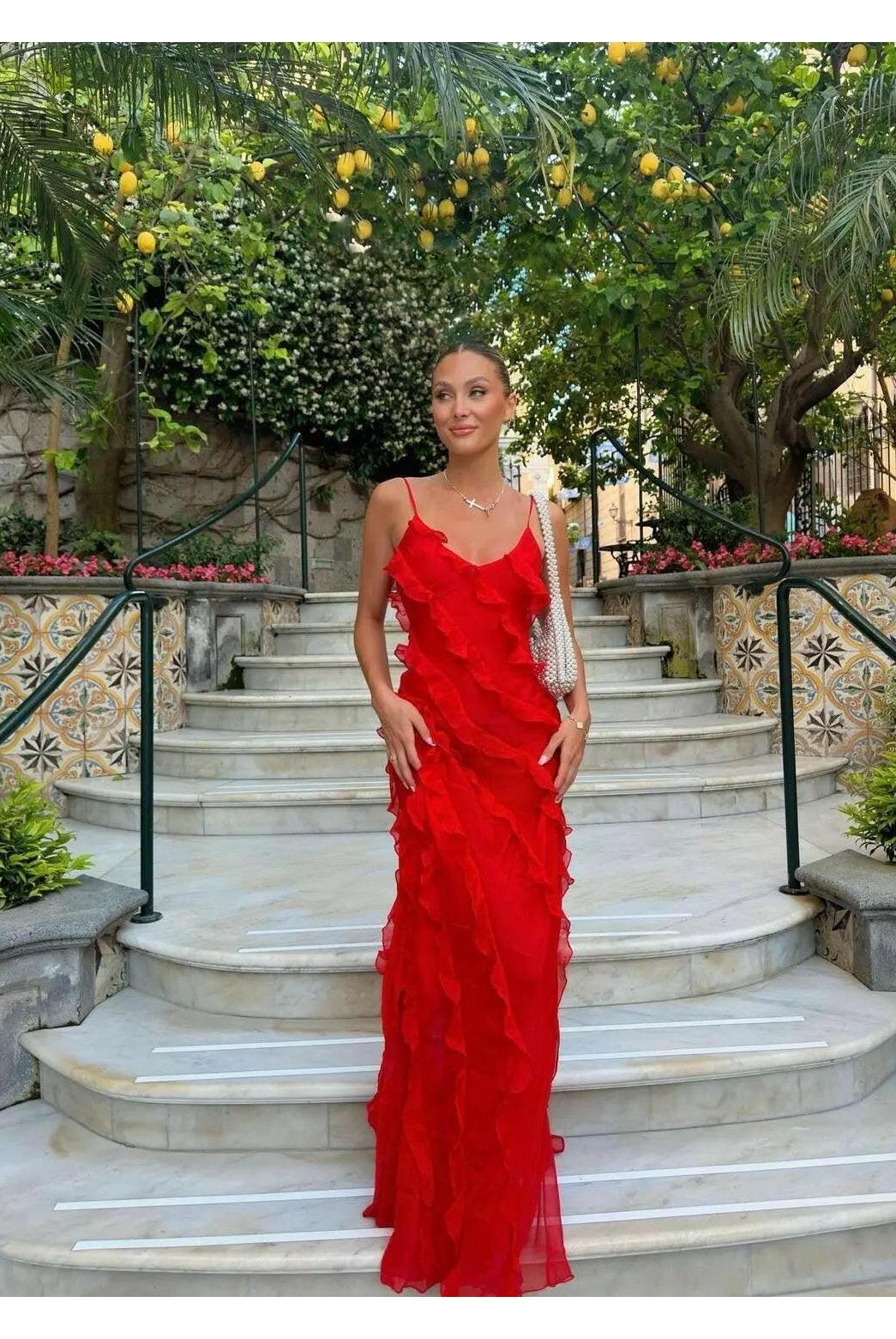 Aliza | Ruffled Maxi Dress