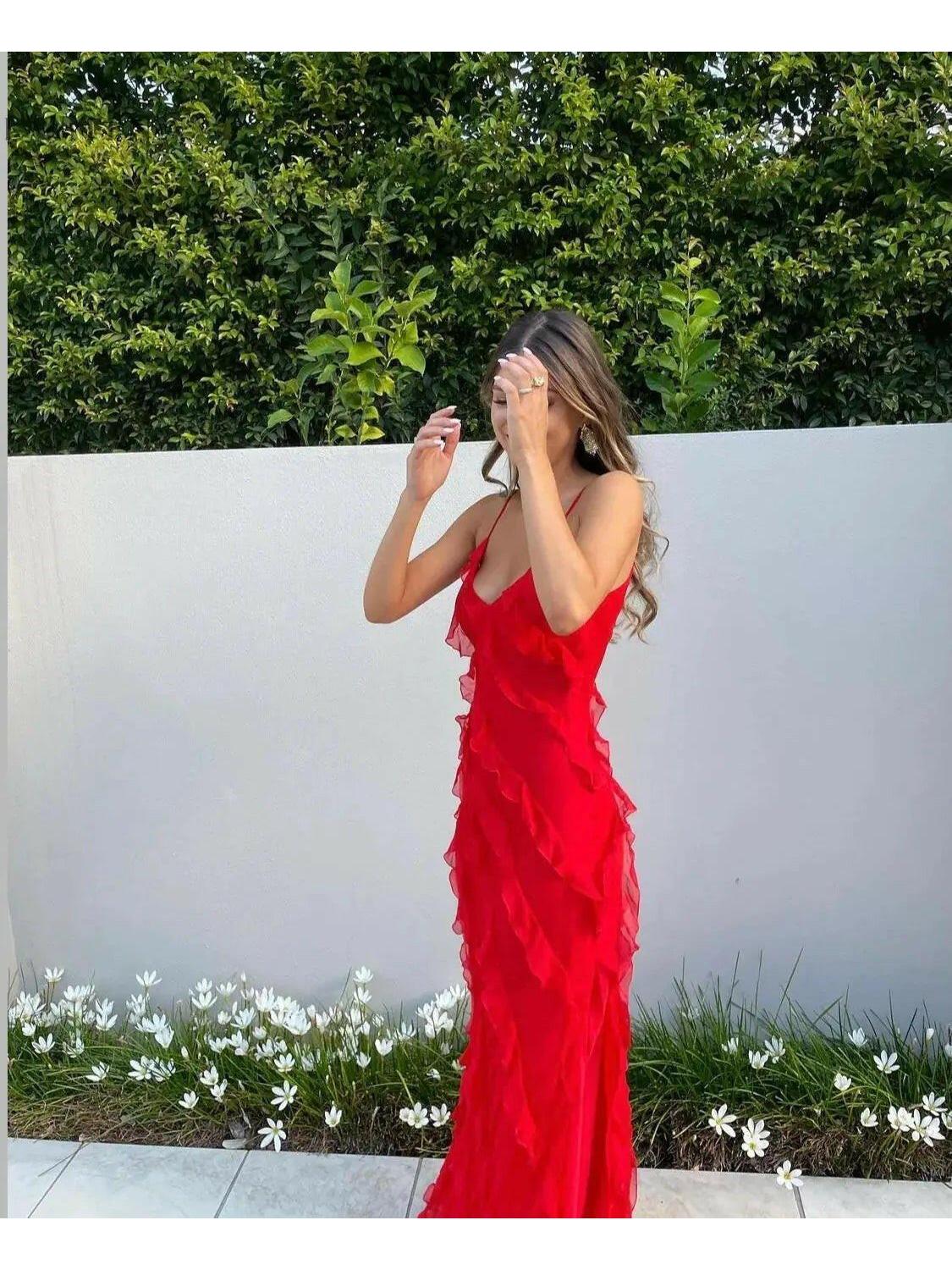 Aliza | Ruffled Maxi Dress