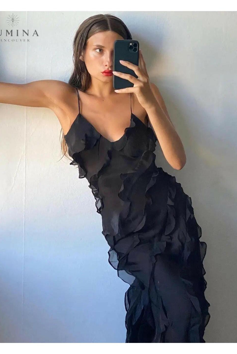 Aliza | Ruffled Maxi Dress