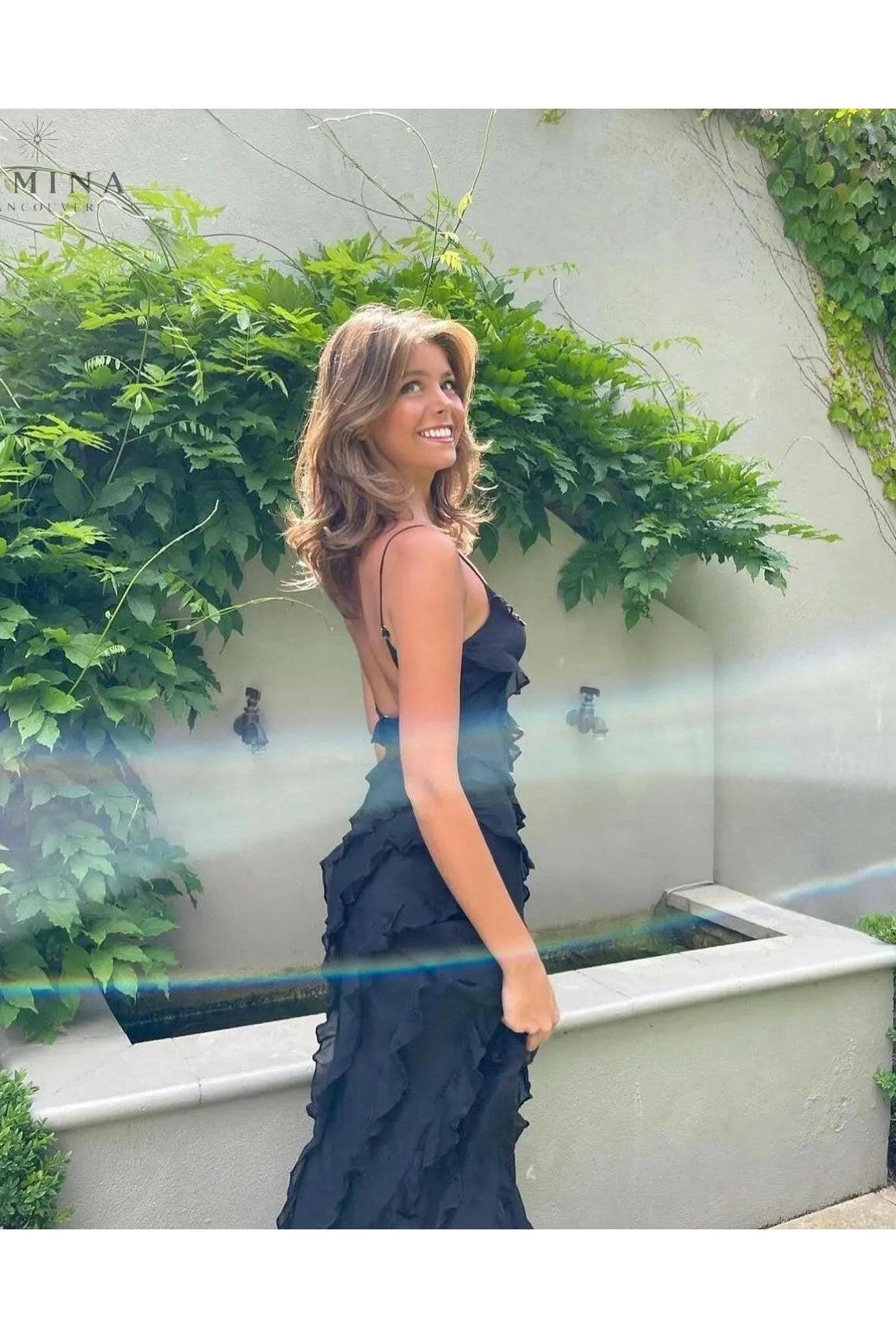 Aliza | Ruffled Maxi Dress