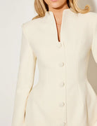 Aurora | Coat Dress with White Pleated Line - Lumina Vancouver - Lumina Vancouver