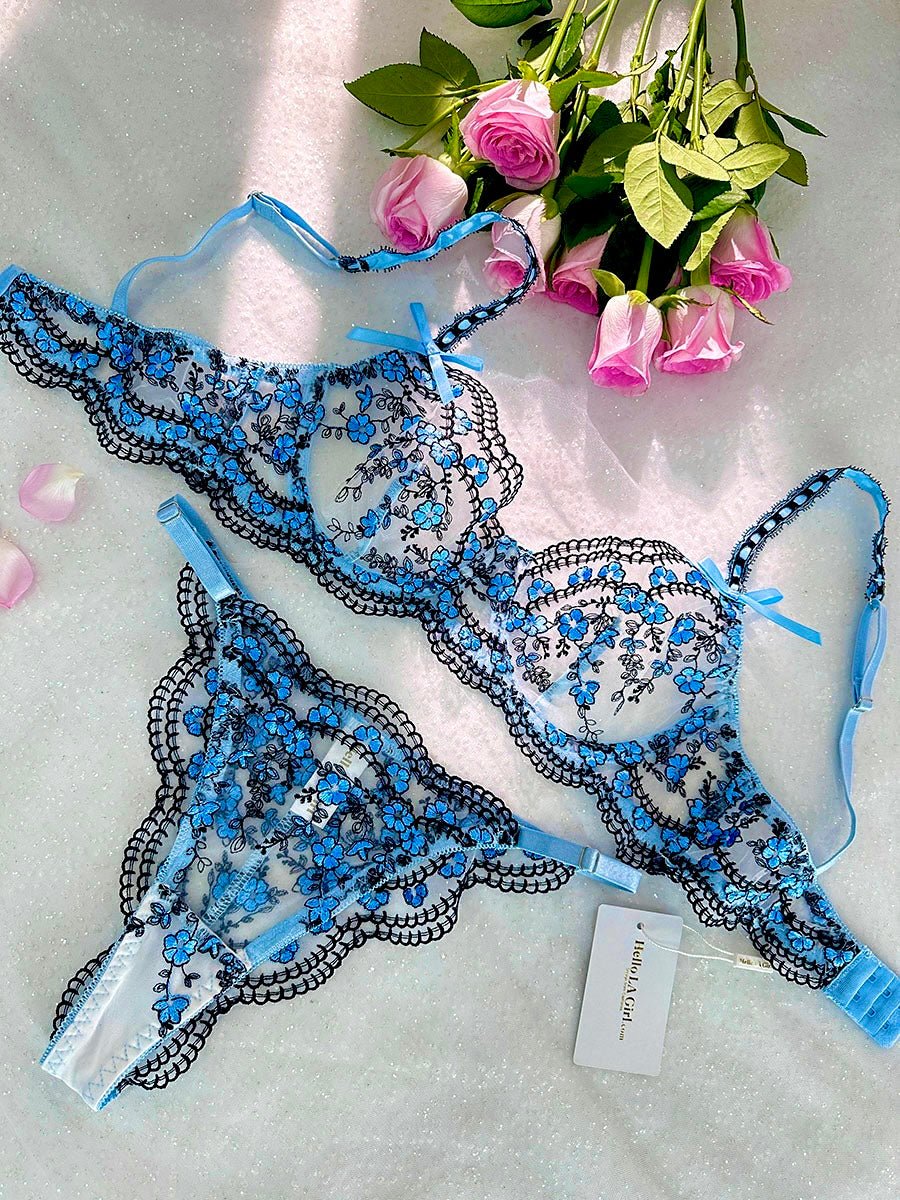 Blossom Delights Embroidery Lingerie Set - Lumina Vancouver