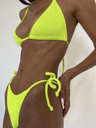 Shiny Candy Color Bikini Set