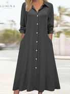 Charlotte - Button Front Shirt Dress