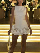 Lily - Stylish Sweet Ruffled Mini Dress