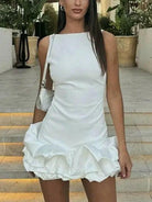 Lily - Stylish Sweet Ruffled Mini Dress