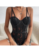 Celine | Embroidered Corset Bodysuit