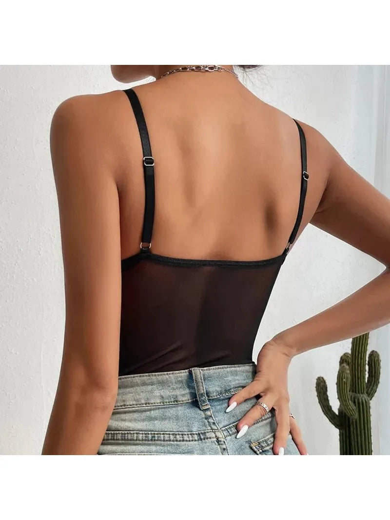 Celine | Embroidered Corset Bodysuit