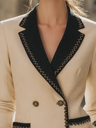 Elena | Blazer with Black Contrast Trim - Lumina Vancouver - Lumina Vancouver