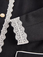 Elena | Blazer with Contrast Lace Trim - Lumina Vancouver - Lumina Vancouver