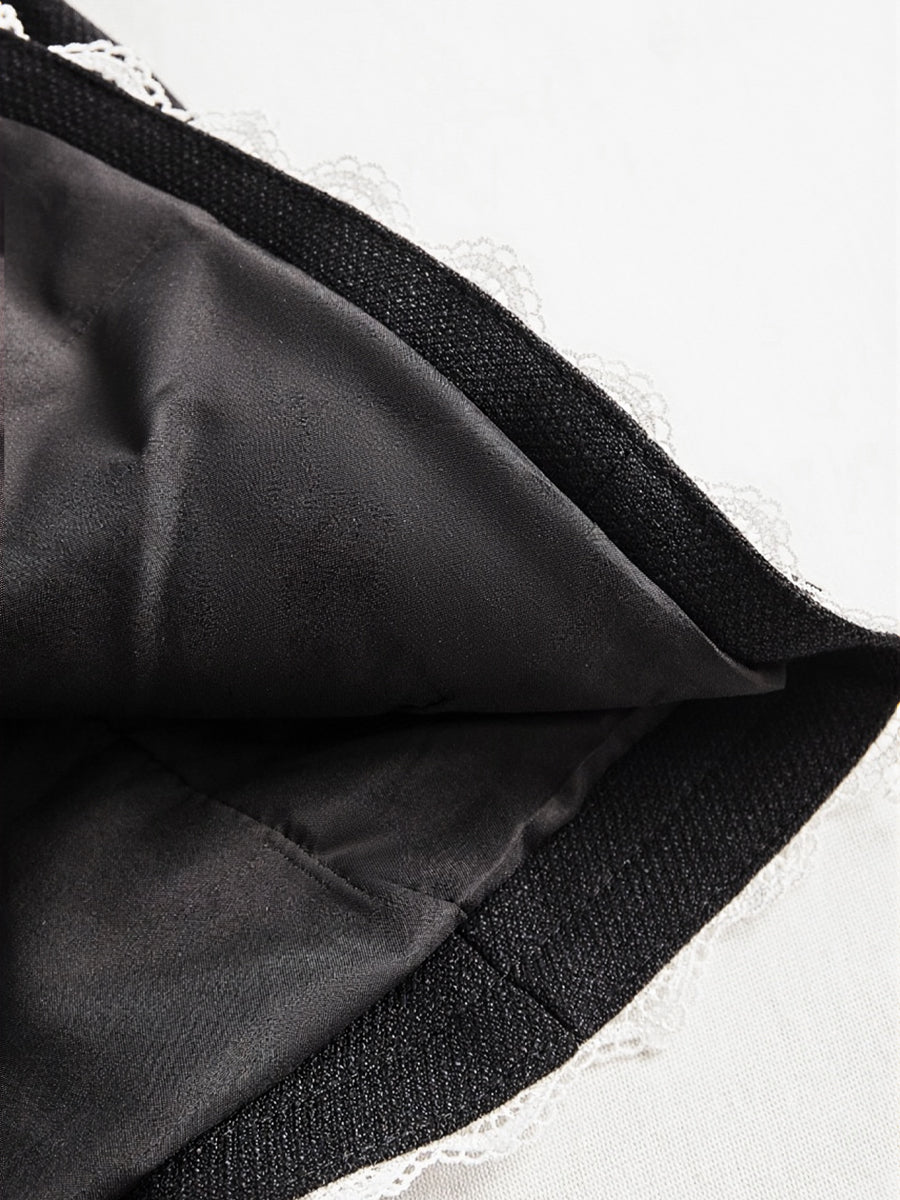 Elena | Blazer with Contrast Lace Trim - Lumina Vancouver - Lumina Vancouver