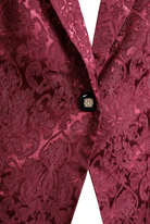 Luna | Burgundy Jacquard Satin Blazer - Lumina Vancouver - Lumina Vancouver
