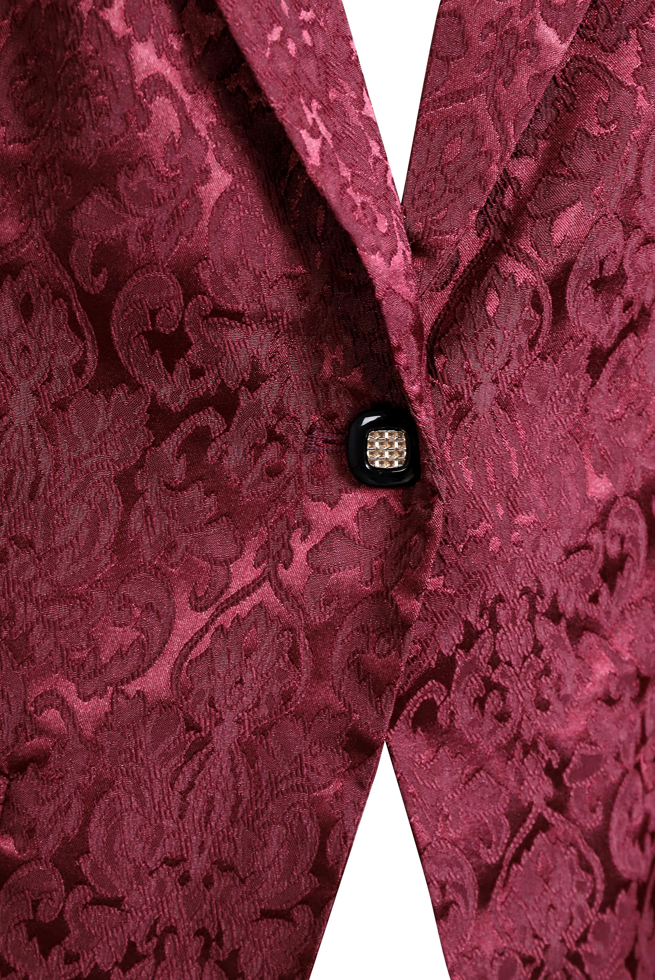 Luna | Burgundy Jacquard Satin Blazer - Lumina Vancouver - Lumina Vancouver