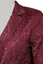 Luna | Burgundy Jacquard Satin Blazer - Lumina Vancouver - Lumina Vancouver