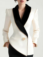 Isabelle | Asymmetrical White Blazer - Lumina Vancouver - Lumina Vancouver