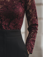 Isabelle | Floral Lace High Neck Blouse - Lumina Vancouver - Lumina Vancouver
