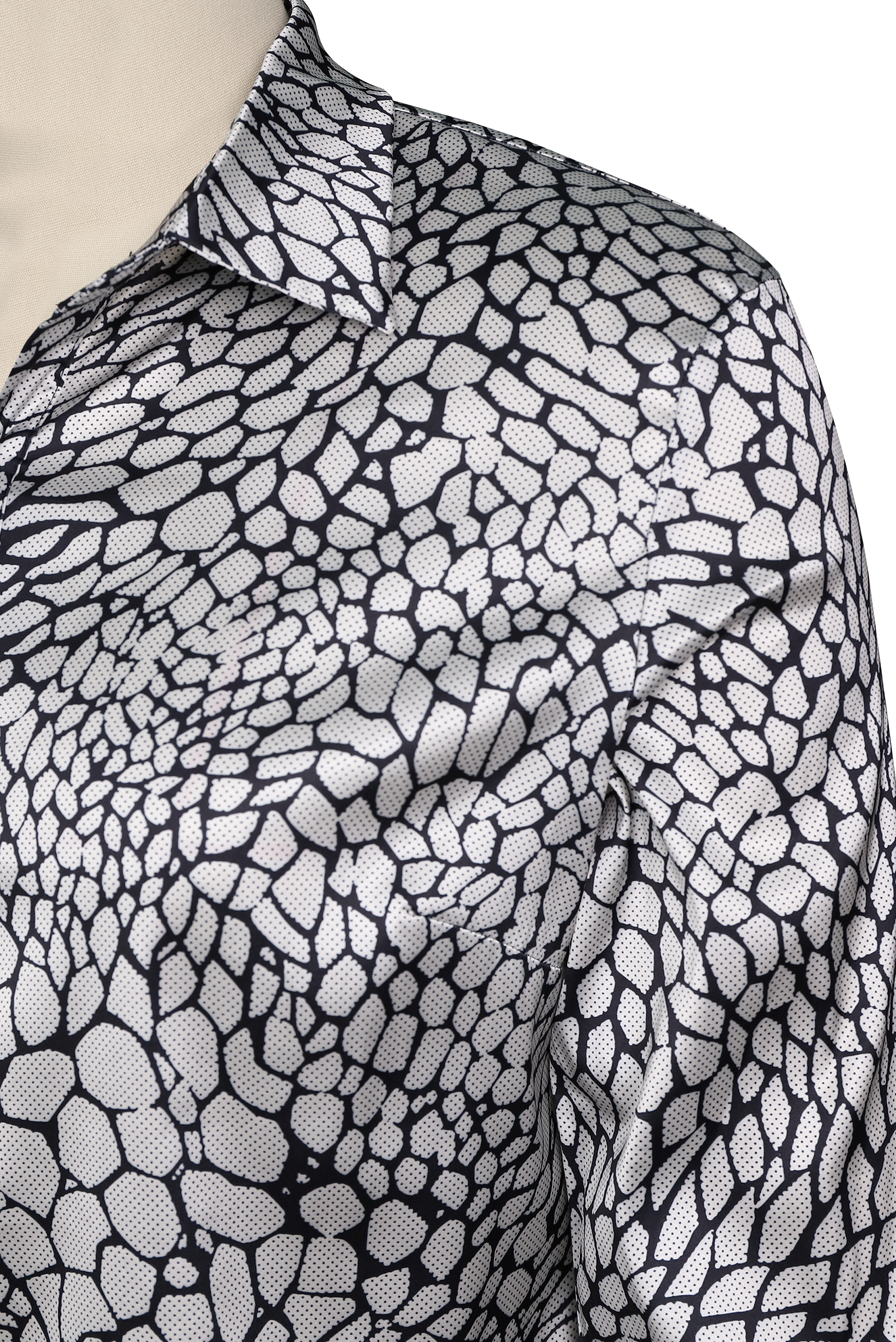 Luna | Satin Snake Printed Blouse - Lumina Vancouver - Lumina Vancouver