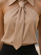 Luna | Sleeveless Halter Blouse Neck Tie - Lumina Vancouver - Lumina Vancouver
