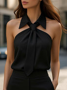 Luna | Sleeveless Halter Blouse Neck Tie - Lumina Vancouver - Lumina Vancouver