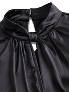 Isabelle | White Satin Keyhole Blouse - Lumina Vancouver - Lumina Vancouver